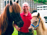 Doug Kane with his Icelandic horses